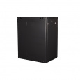 Шкаф 19" телекоммуникационный настенный, 15U  769x600х450 мм, дверь металл, черный
